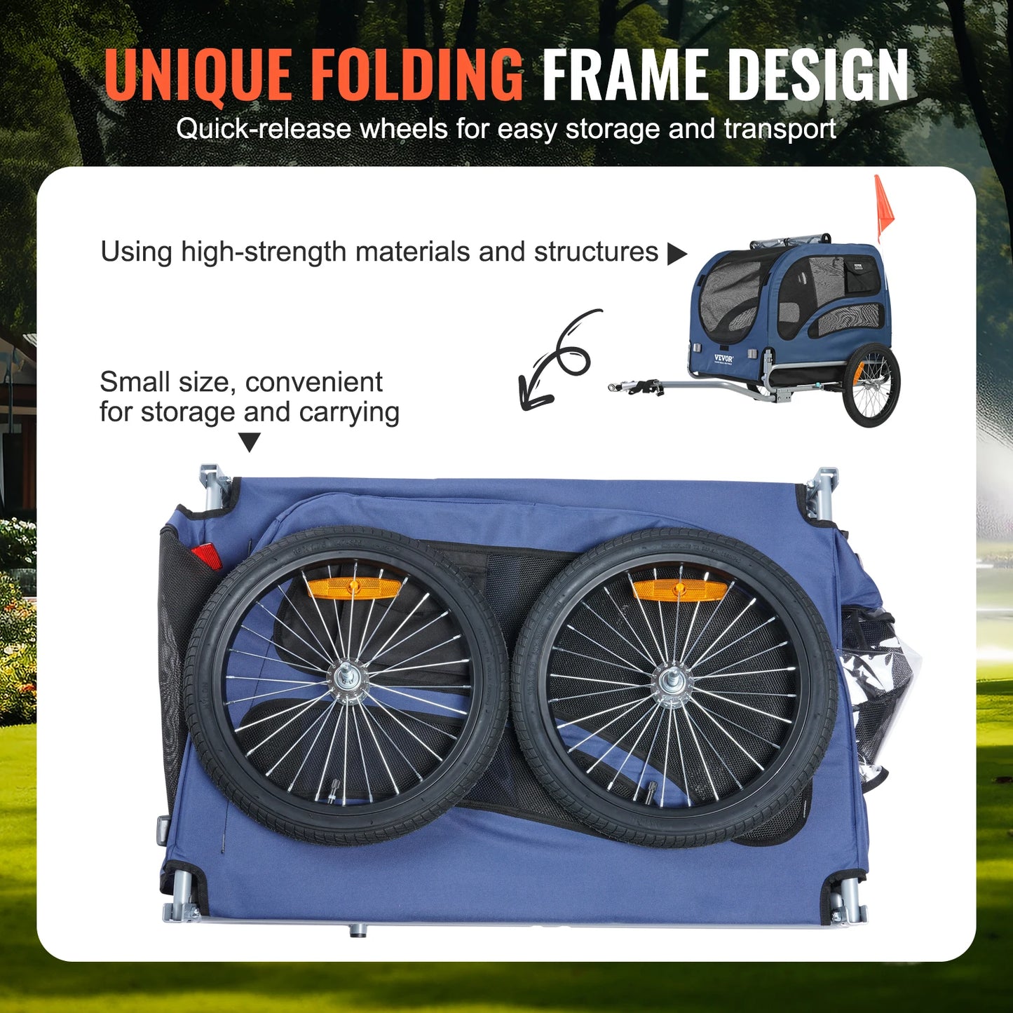 SucceBuy 100lbs Pet Cart Bicycle Carrier For Dogs Collapsible