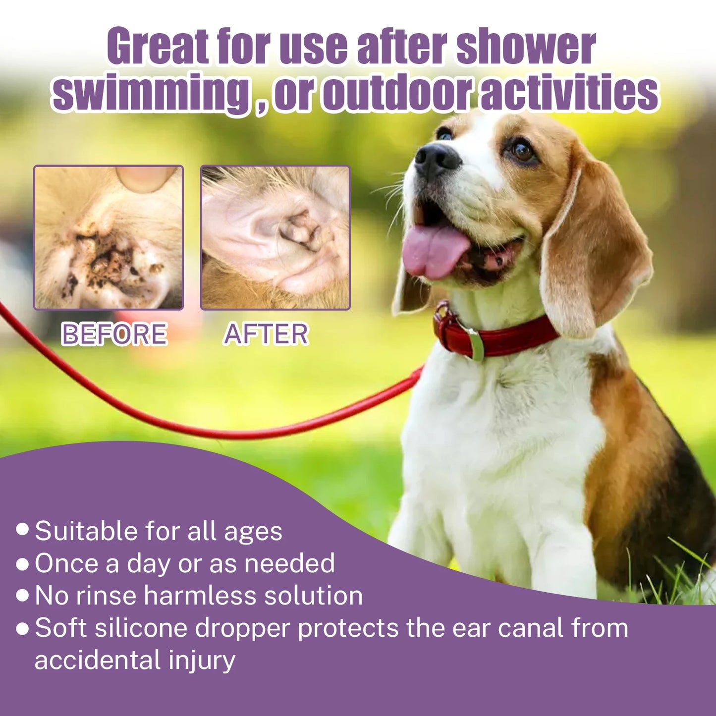 Yegbong Pet Ear Cleaner Liquid Relief Itching Odor Removal