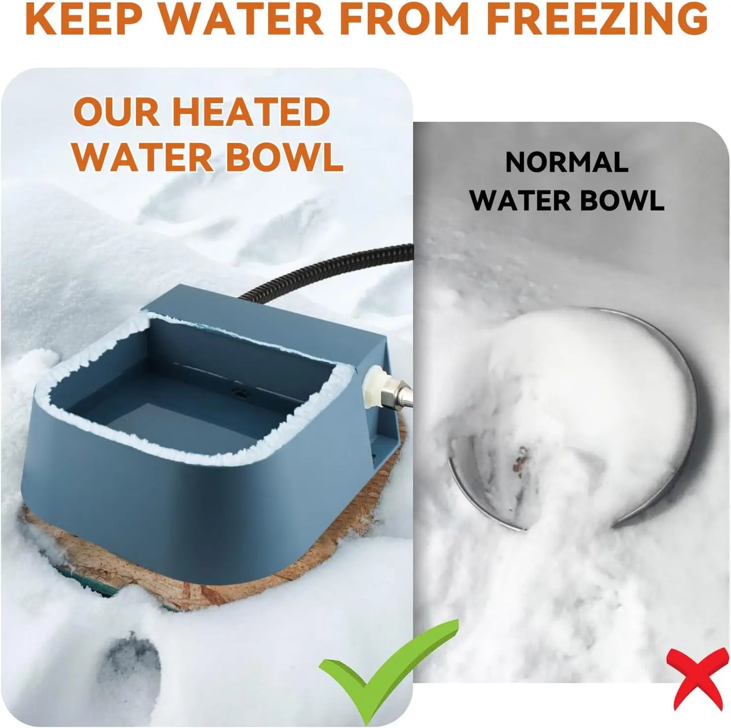 XMSJ Heated Water Dispenser for Dogs and Cats