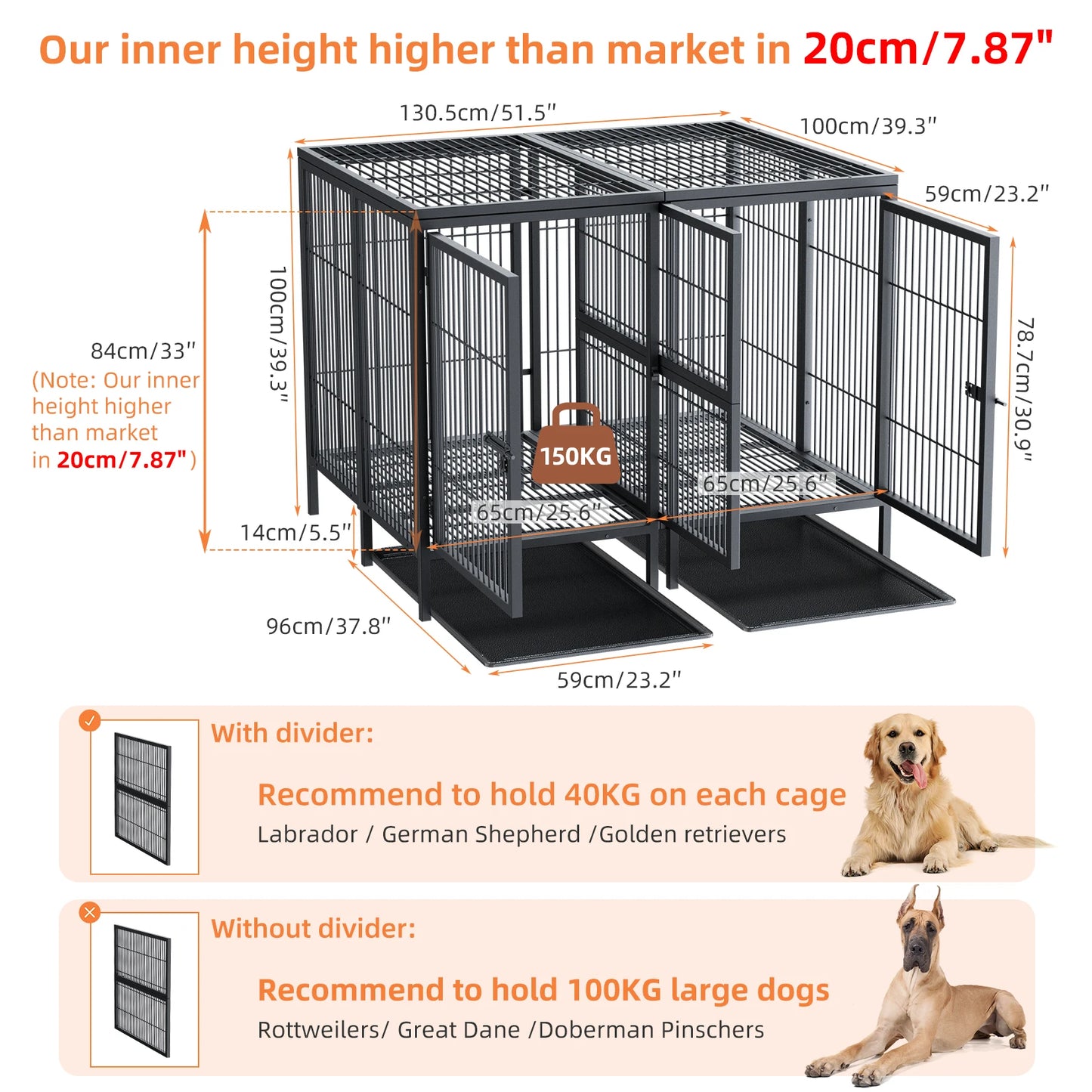 BINGOPAW Jumbo Metal Pet Playpen Kennel Cage Heavy Duty