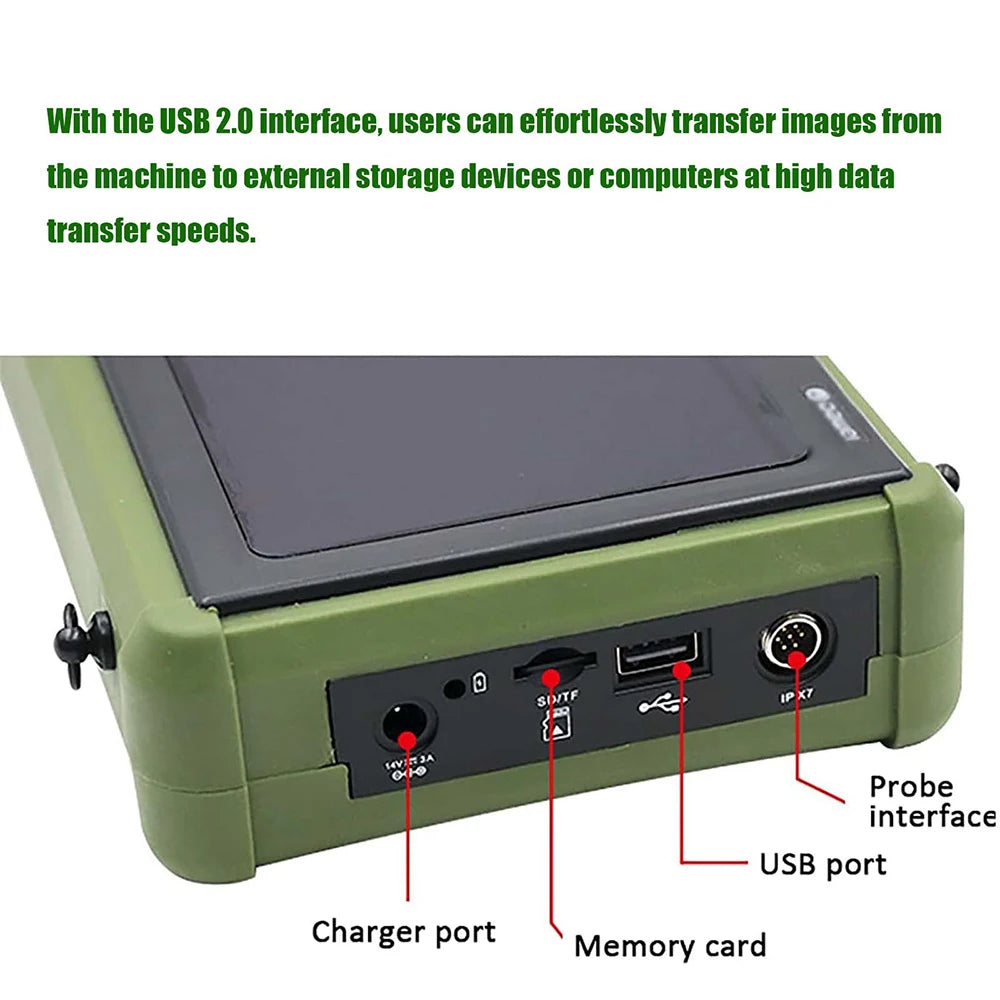 DAWEI Portable Veterinary Ultrasound Scanner for Pregnancy Testing 3.5MHz Probe