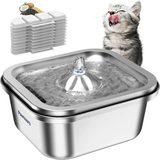 XMSJ Stainless Steel Cat Water Fountain