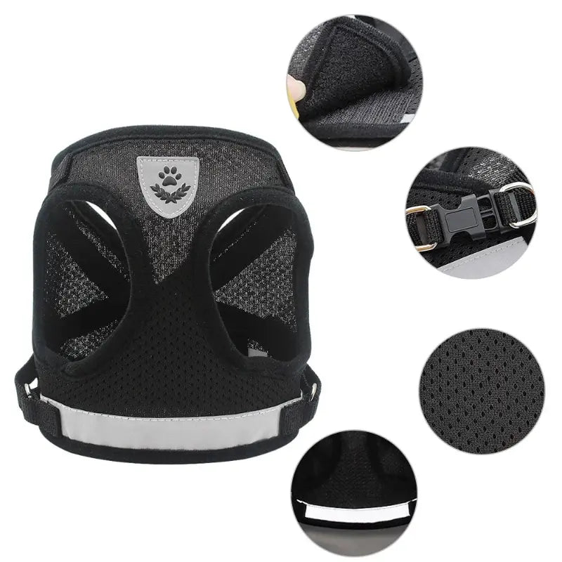Reflective Mesh Dog Harness Vest With Adjustable Easy Control