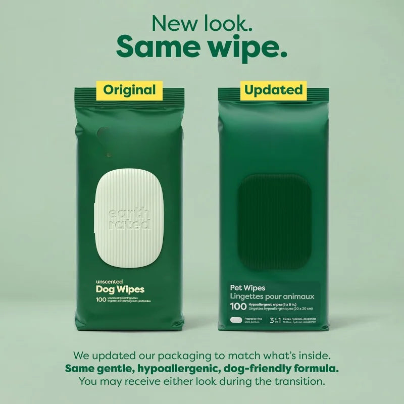 Hypoallergenic Fragrance Free Pet Wipes For Dogs And Cats 100 Count
