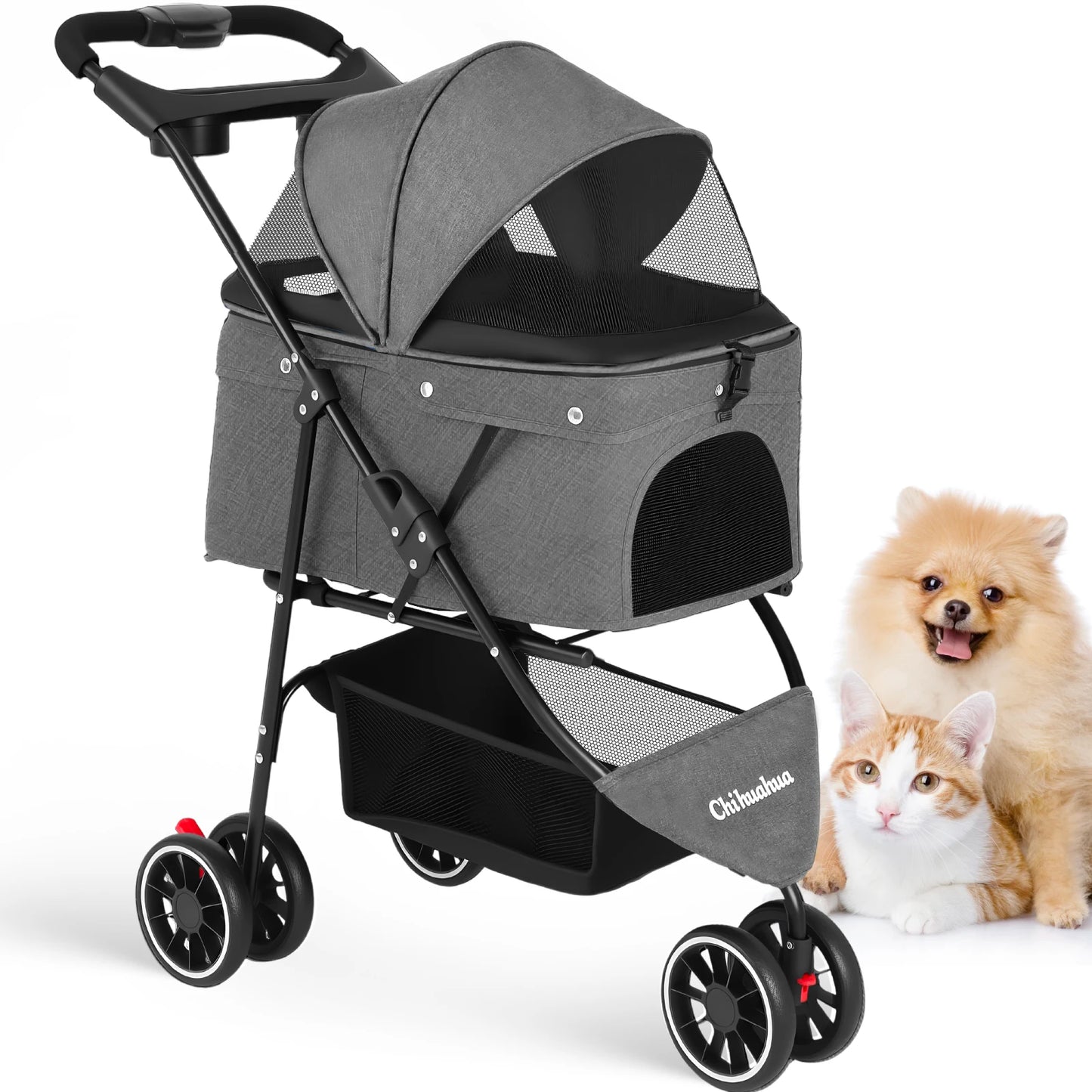 Chihuahua Pet Stroller For Small Dogs And Cats Portable Foldable