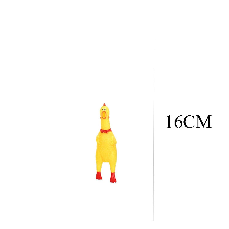 DKSTINYE Squeaky Chicken Dog Toy Chew Rubber Squeaker