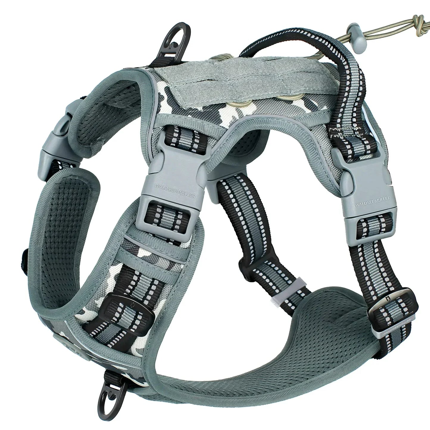 NONECN Tactical No Pull Dog Harness MOLLE Reflective Adjustable Vest