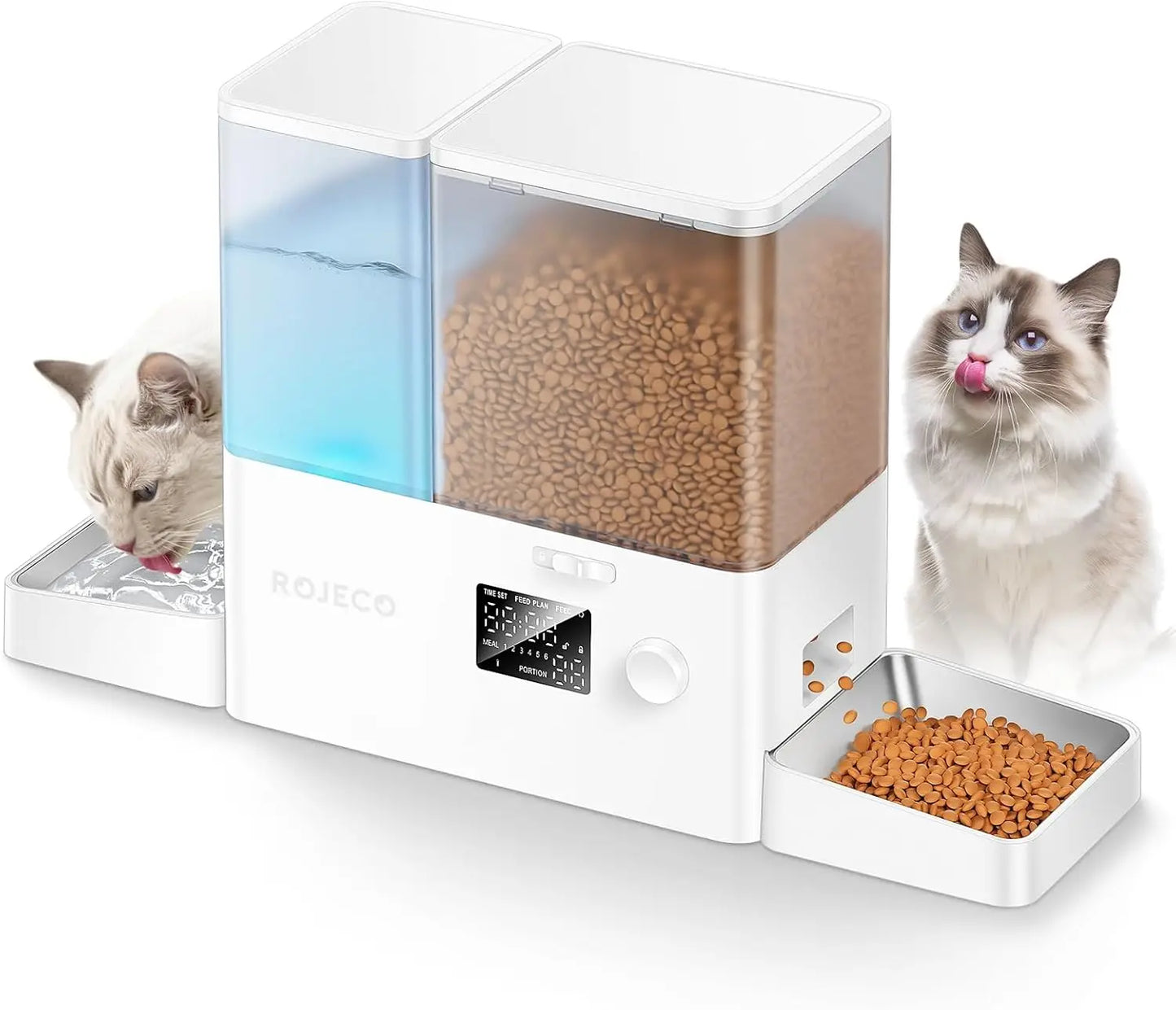 XMSJ Automatic Cat Feeder And Water Dispenser With Large Capacity