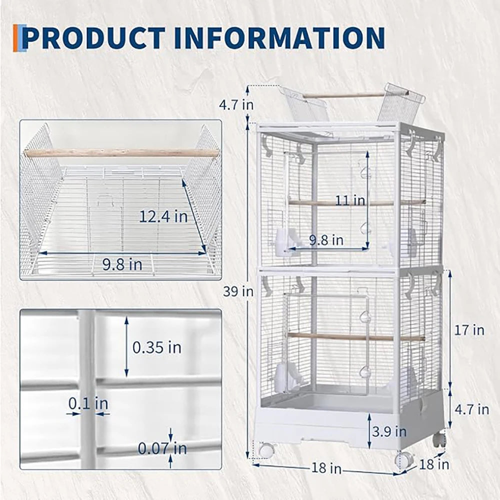 Double Bird Cage For Parrots And Small Birds Today