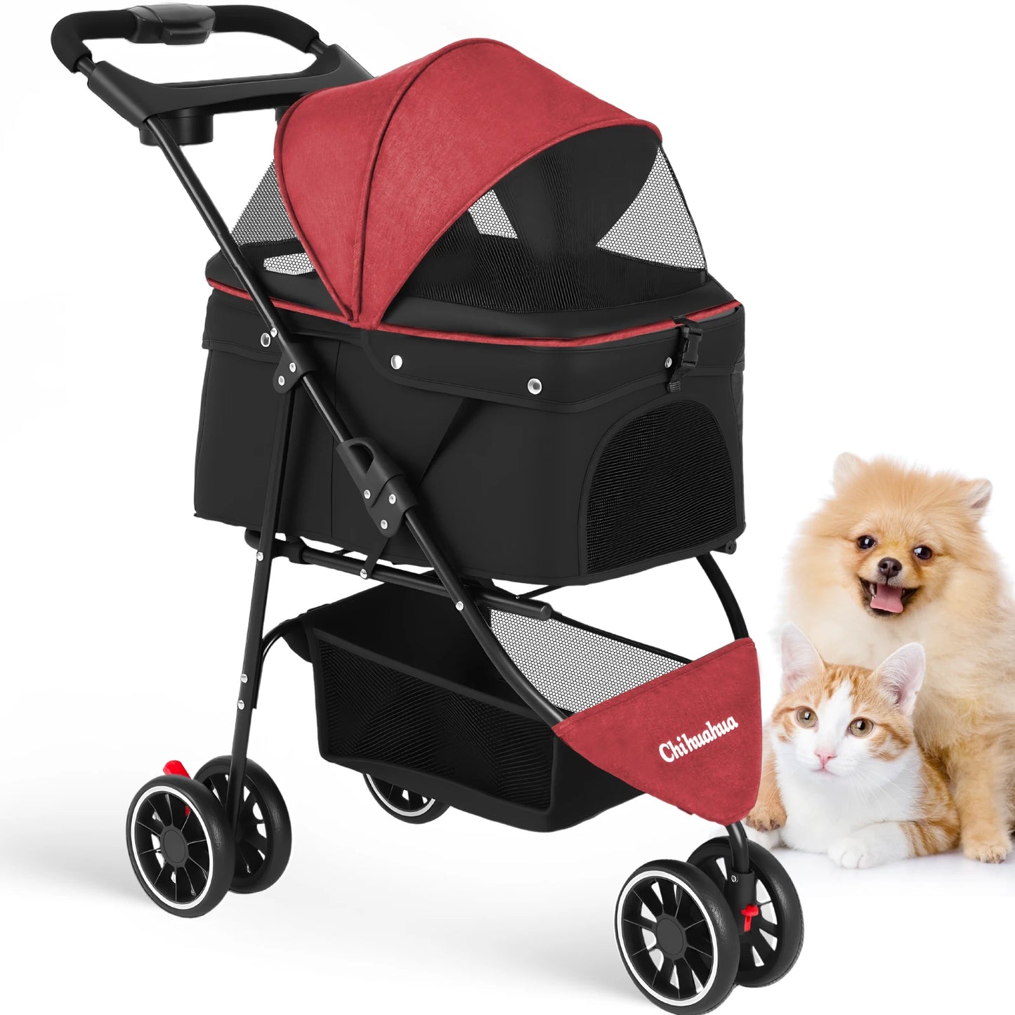 Chihuahua Pet Stroller For Small Dogs And Cats Portable Foldable
