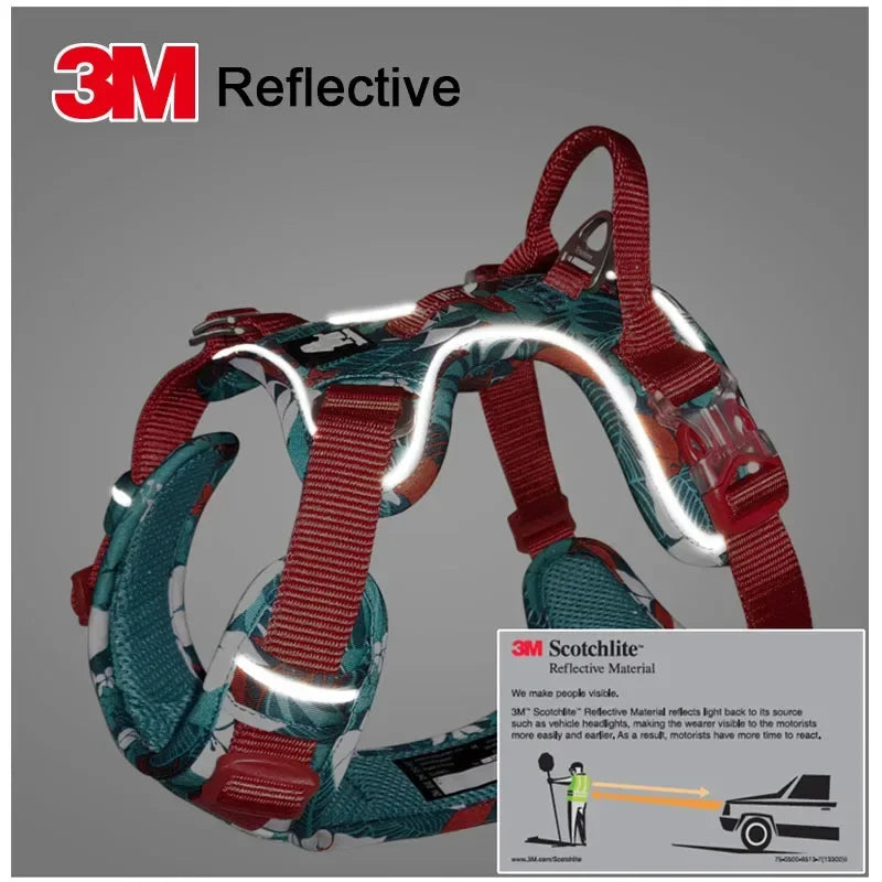 TRUELOVEB Explosion-Proof Camouflage Reflective Dog Harness