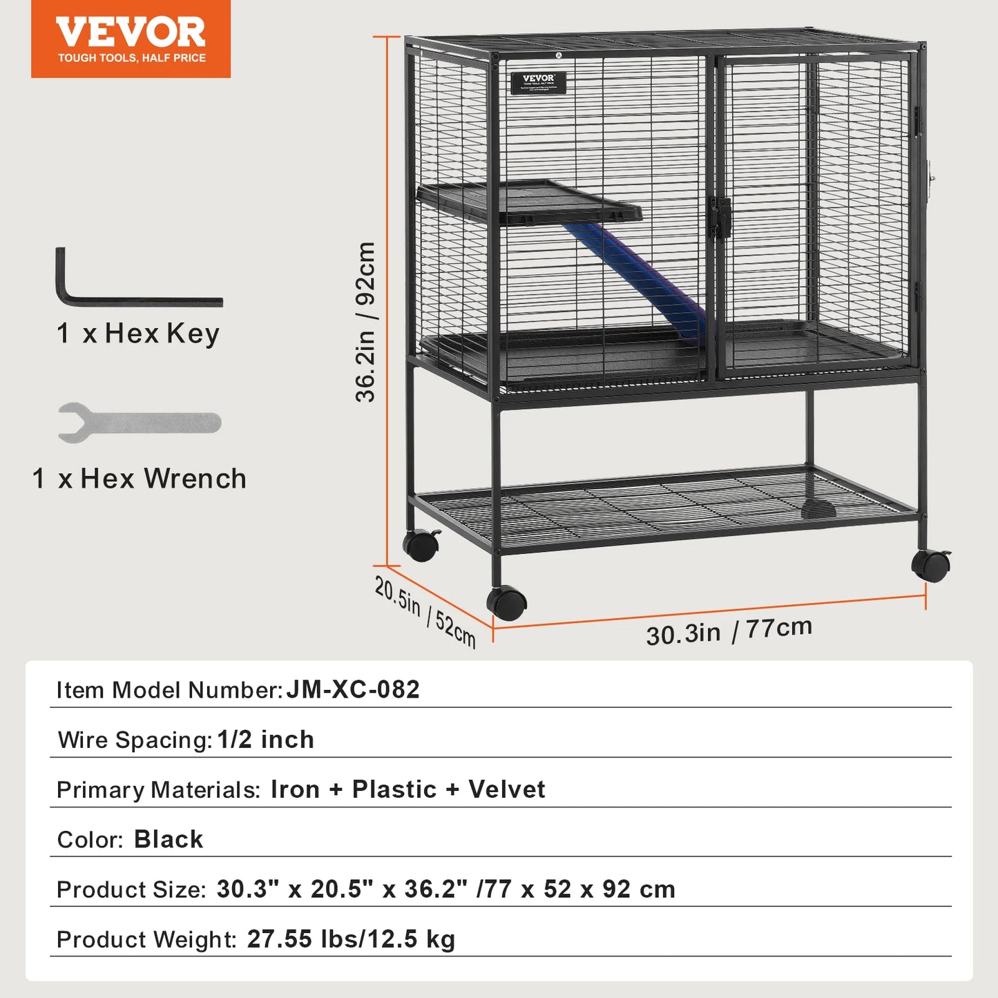 SucceBuy Rolling Metal Ferret Cage 4 Tier Critter Nation Habitat