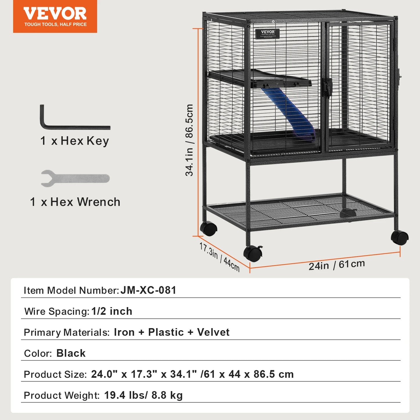 SucceBuy Rolling Metal Ferret Cage 4 Tier Critter Nation Habitat