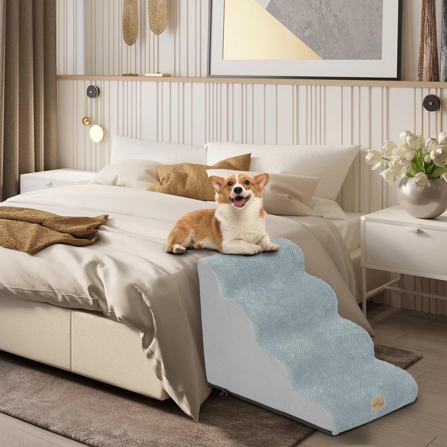Pet Training Stairs With Removable Cover For Sofa Bed Non Slip