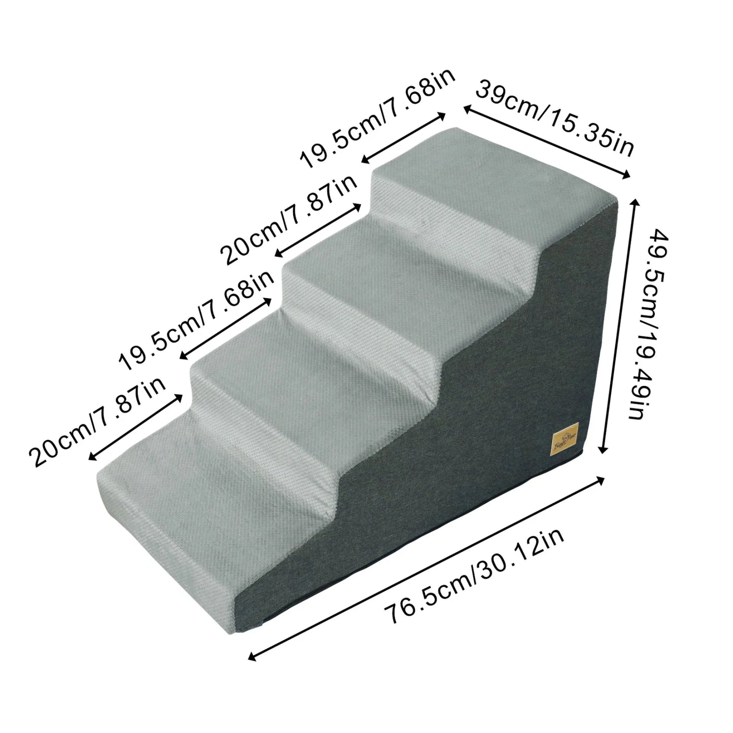 3/4 Steps Dog Stairs Ramp With Washable Cover Small Dogs