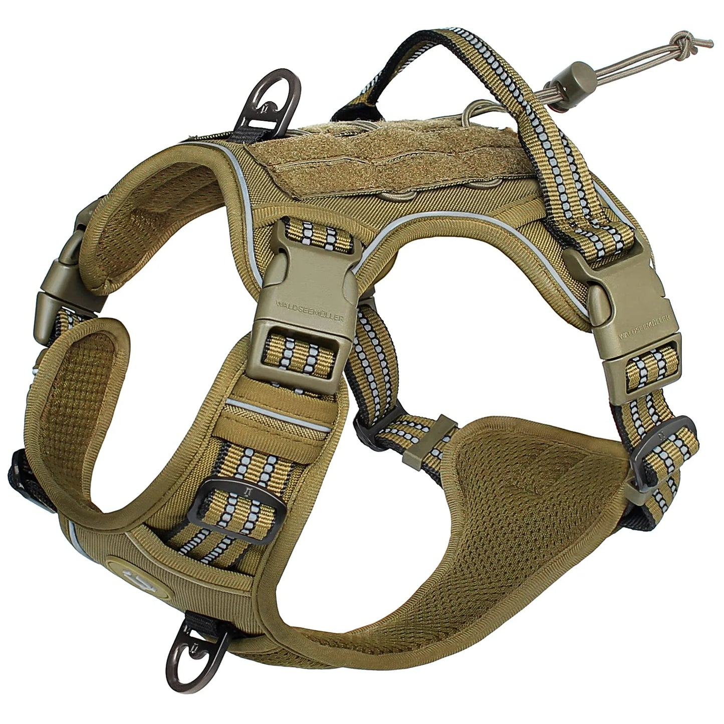 NONECN Tactical No Pull Dog Harness MOLLE Reflective Adjustable Vest