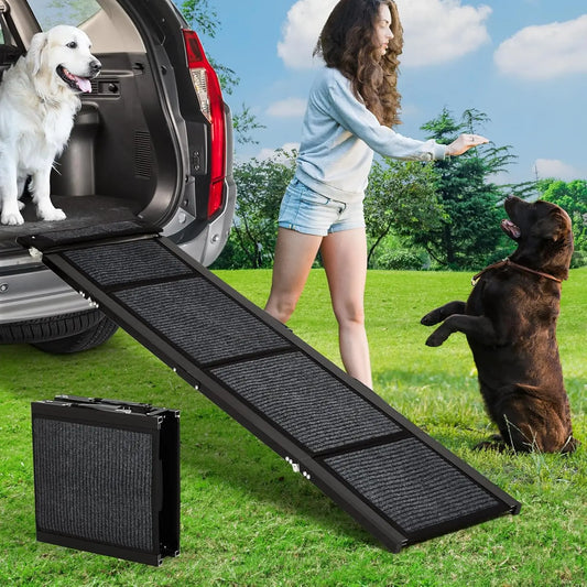 HiMISS Upgraded Car Ramp For Dogs Folding Non Slip