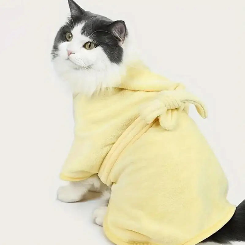 LKEEP Pet Bathrobe Towels With Cap Super Absorbent For Pets
