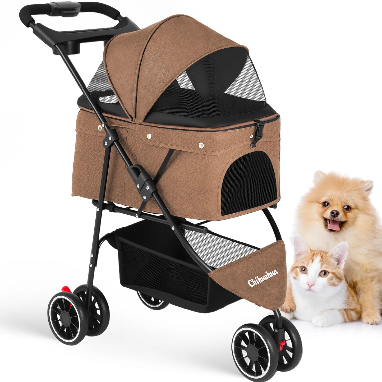 Chihuahua Pet Stroller For Small Dogs And Cats Portable Foldable