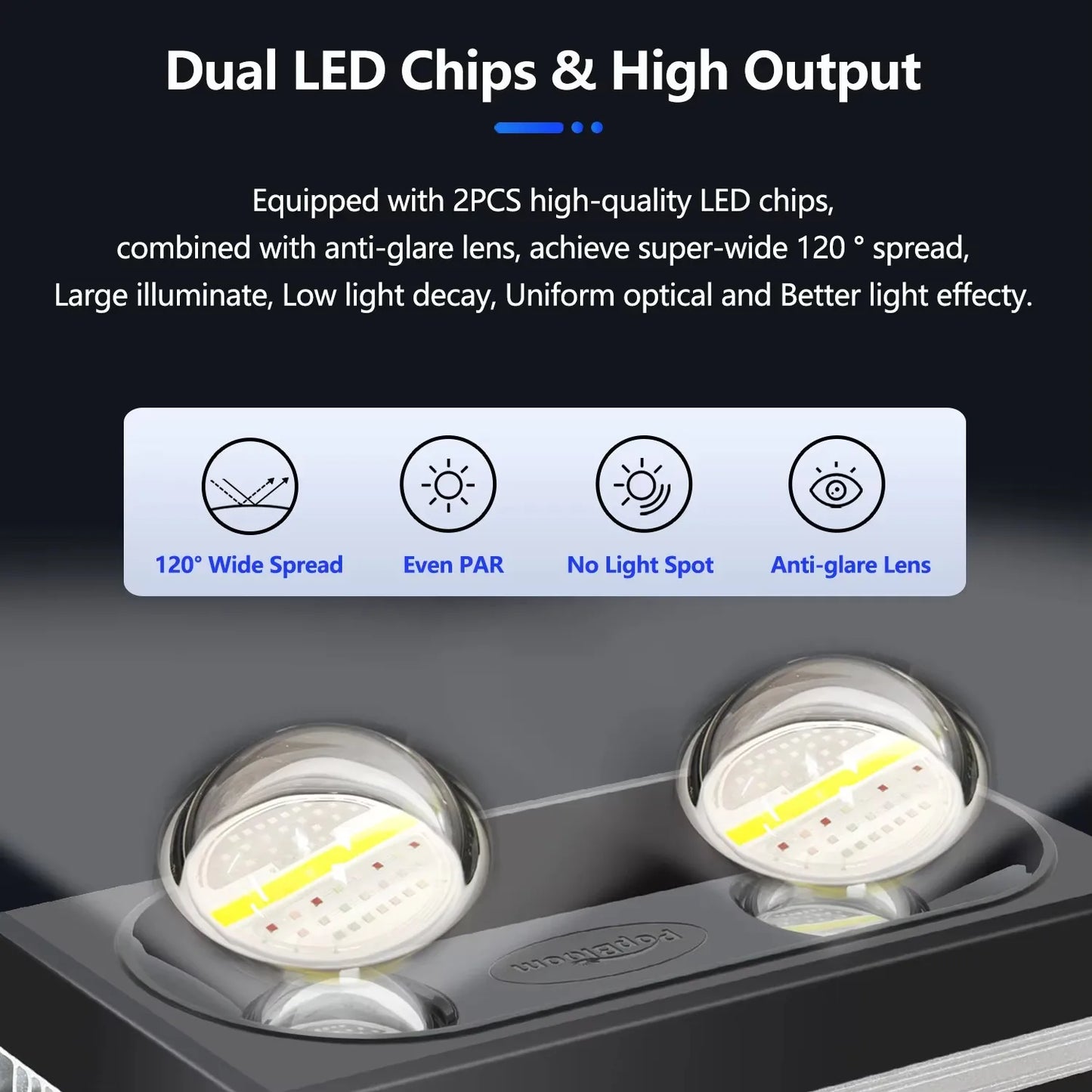 PopBloom RL180 WiFi LED Aquarium Light Full Spectrum 180W Reef