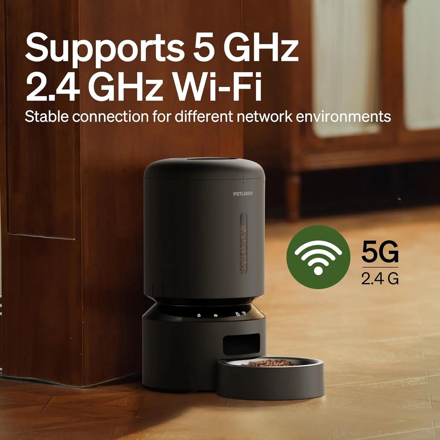 Smart Automatic Pet Feeder With App Control And Backup Power