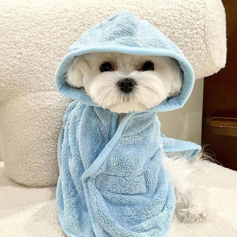 LKEEP Pet Bathrobe Towels With Cap Super Absorbent For Pets