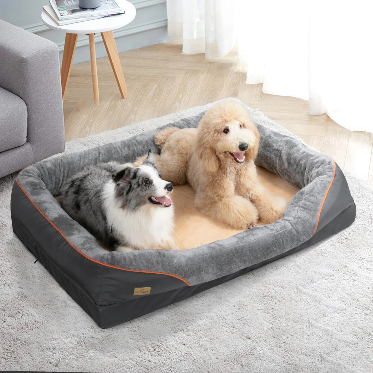 BINGOPAW Dog Bed Anti Allergy Fleece Removable Cover Waterproof