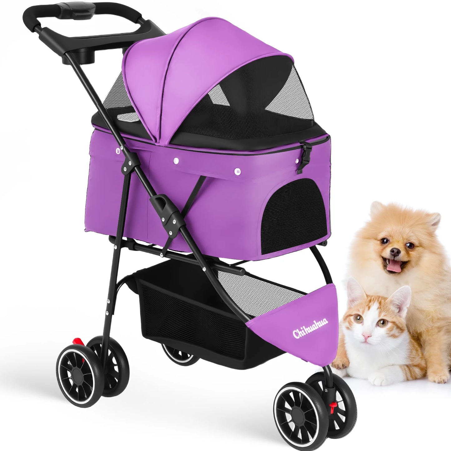 Chihuahua Pet Stroller For Small Dogs And Cats Portable Foldable