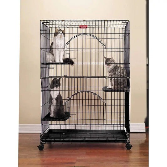 Foldable Cat Cages For Easy Setup And Storage Durable Metal