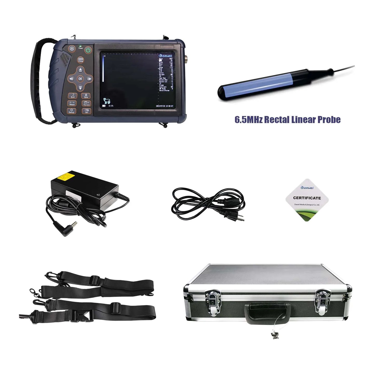 DAWEI Portable Veterinary Ultrasound Scanner For Farm Animal Pregnancy