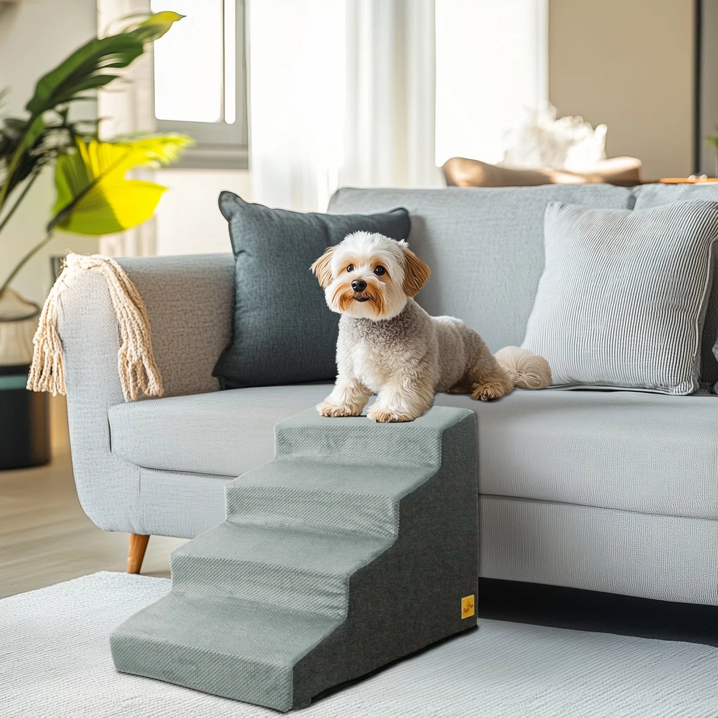 Non Slip Dog Stairs With Washable Cover For Small Dogs
