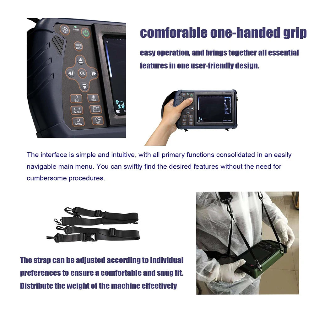 DAWEI Portable Veterinary Ultrasound Scanner For Farm Animal Pregnancy