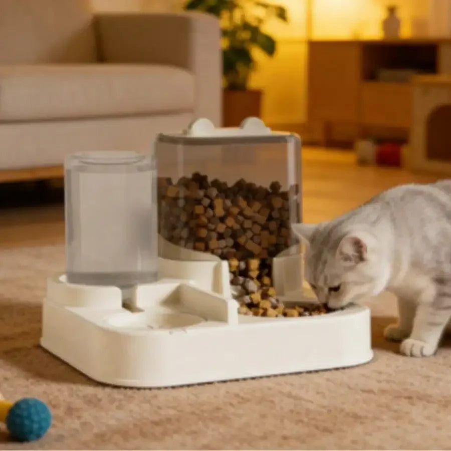 Automatic Pet Feeder And Waterer With Separation And AntiClogging
