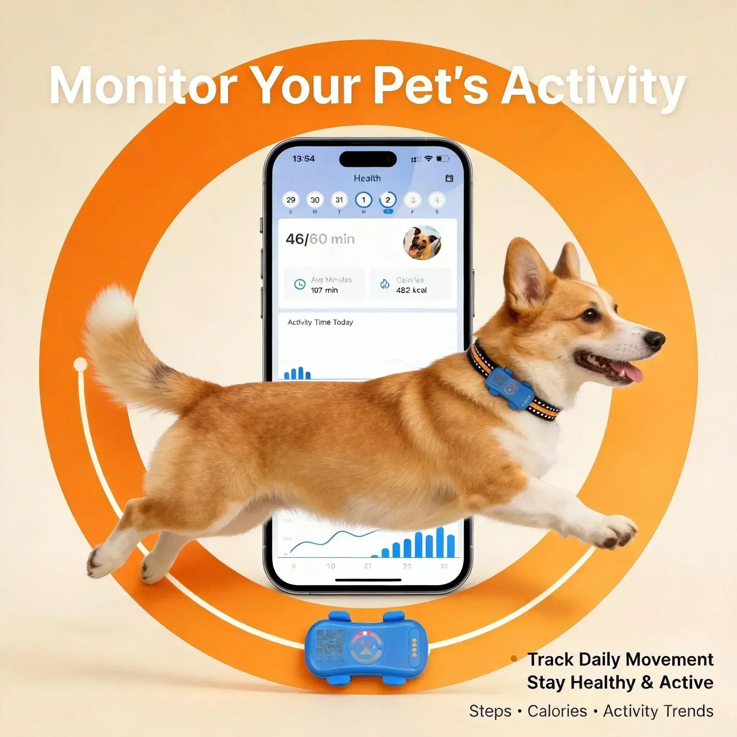 GPS Pet Tracker 4G for Dogs and Cats Real-Time Tracking