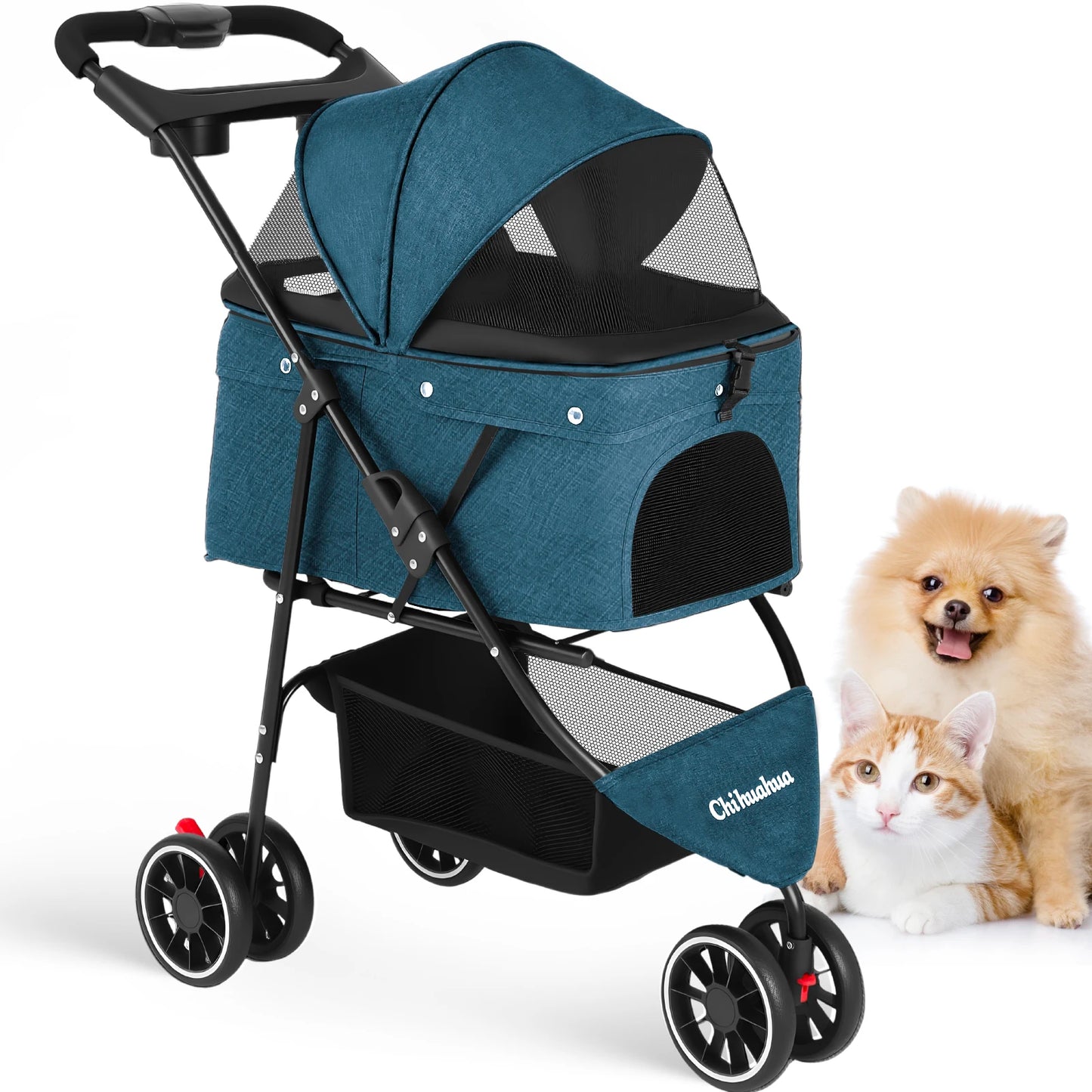 Chihuahua Pet Stroller For Small Dogs And Cats Portable Foldable
