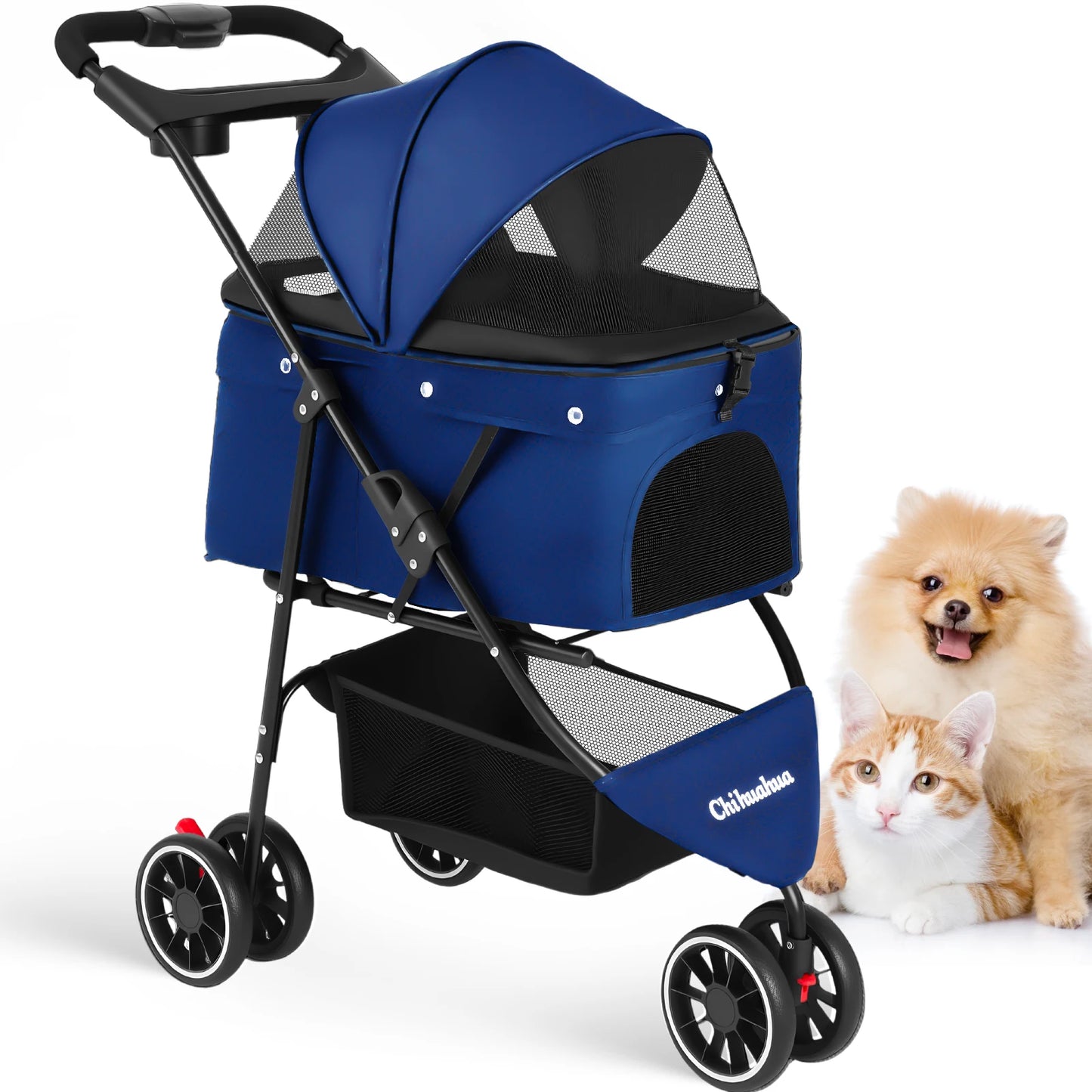 Chihuahua Pet Stroller For Small Dogs And Cats Portable Foldable