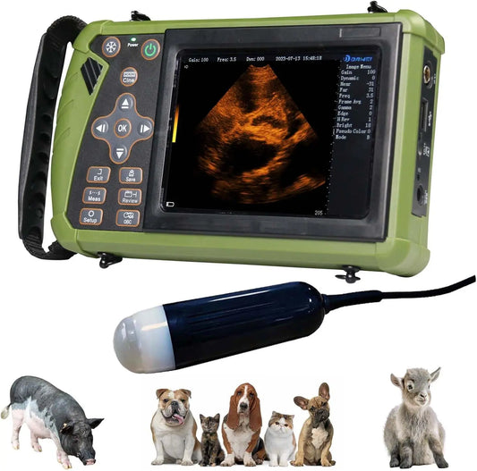DAWEI Portable Veterinary Ultrasound Scanner for Pregnancy 3.5MHz Convex Probe