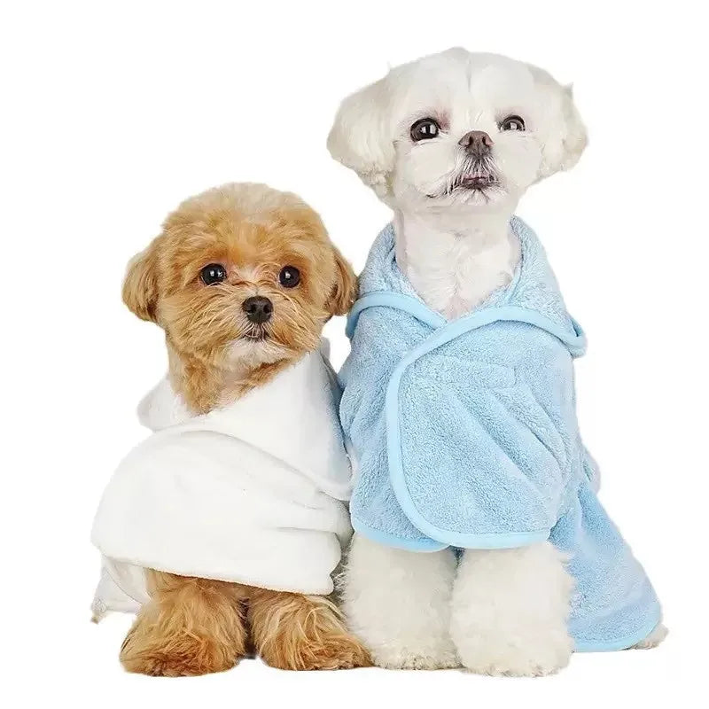 LKEEP Pet Bathrobe Towels With Cap Super Absorbent For Pets