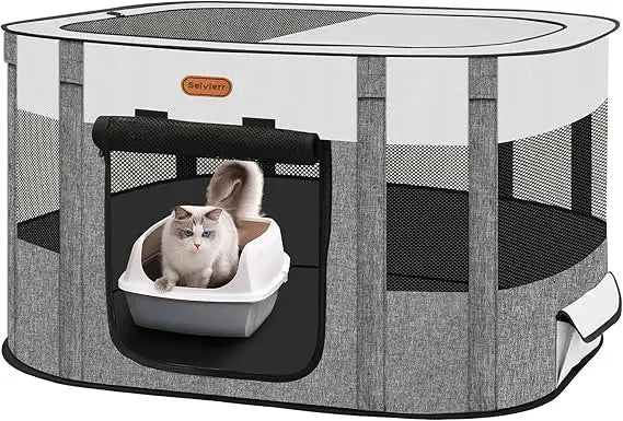 Foldable Pet Playpen Cat And Puppy With Carrying Case