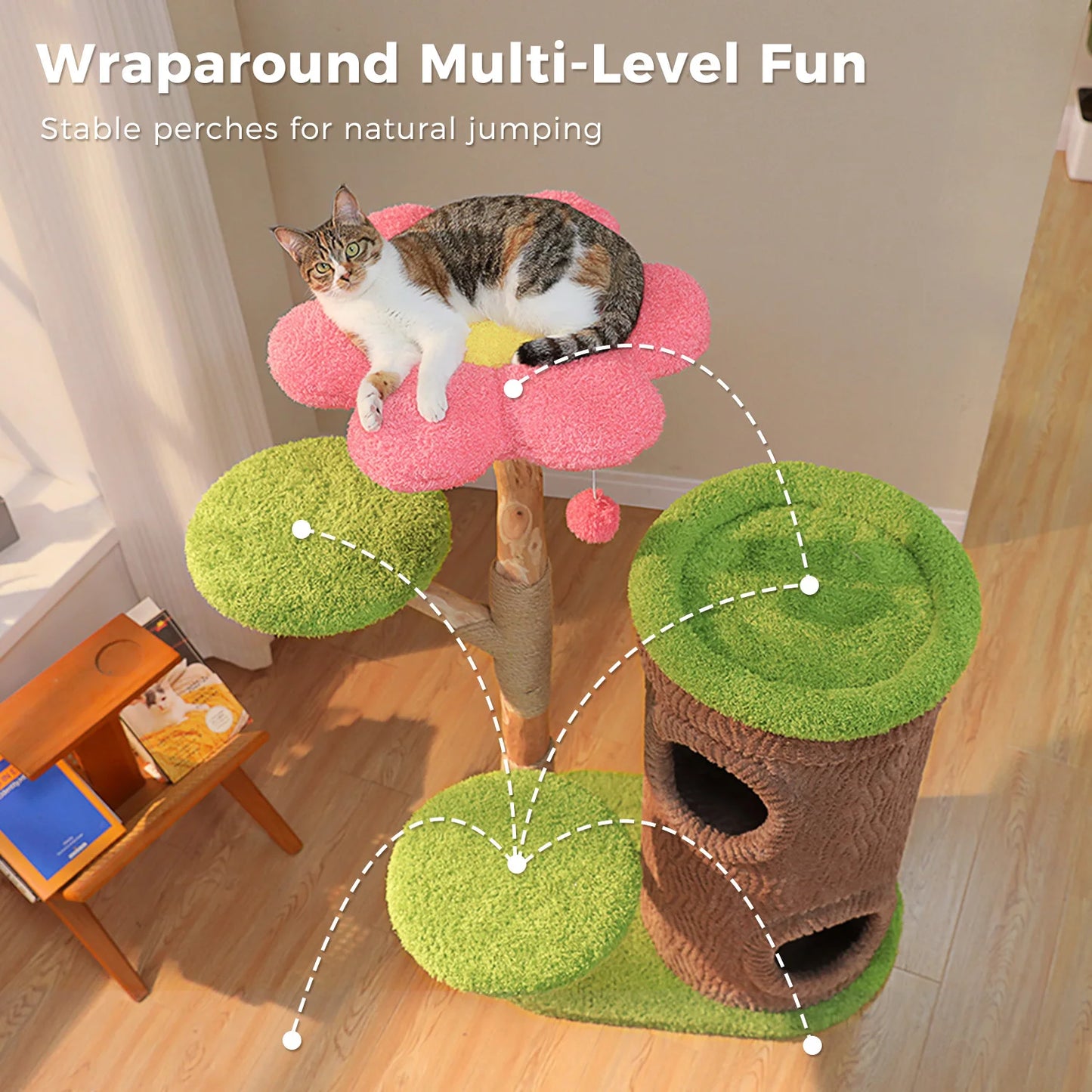 PAWZ Road Cat Tree With Condos And Scratching Post