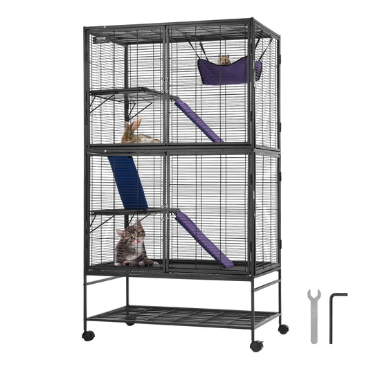 SucceBuy Rolling Metal Ferret Cage 4 Tier Critter Nation Habitat