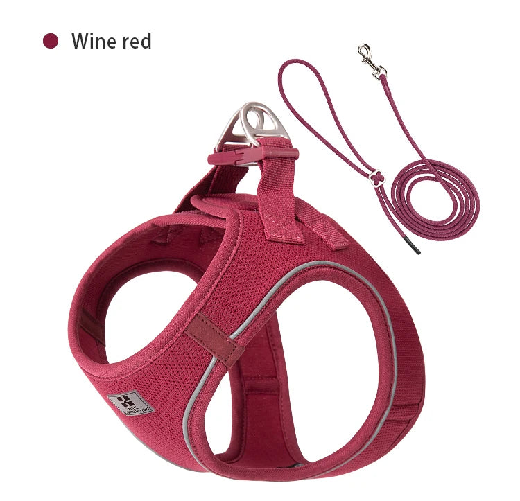 Adjustable Reflective Dog Harness Leash Set for Pets
