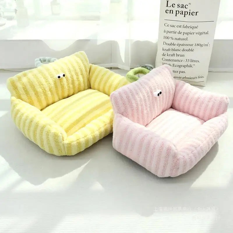 NONECN Winter Warm Pet Sofa Bed For Small Dogs Cats