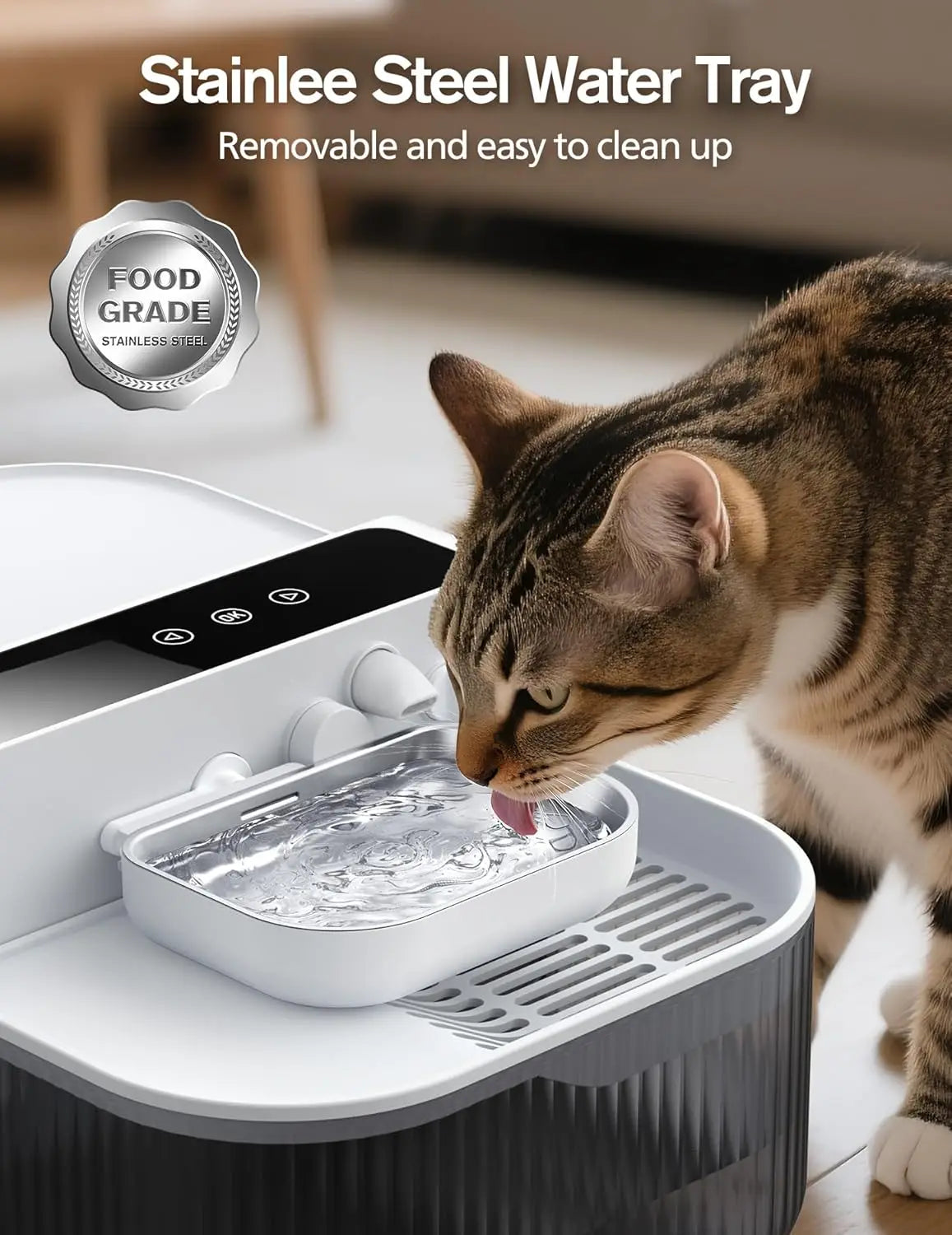 Wireless Pet Water Fountain With Flow For Cats And Dogs