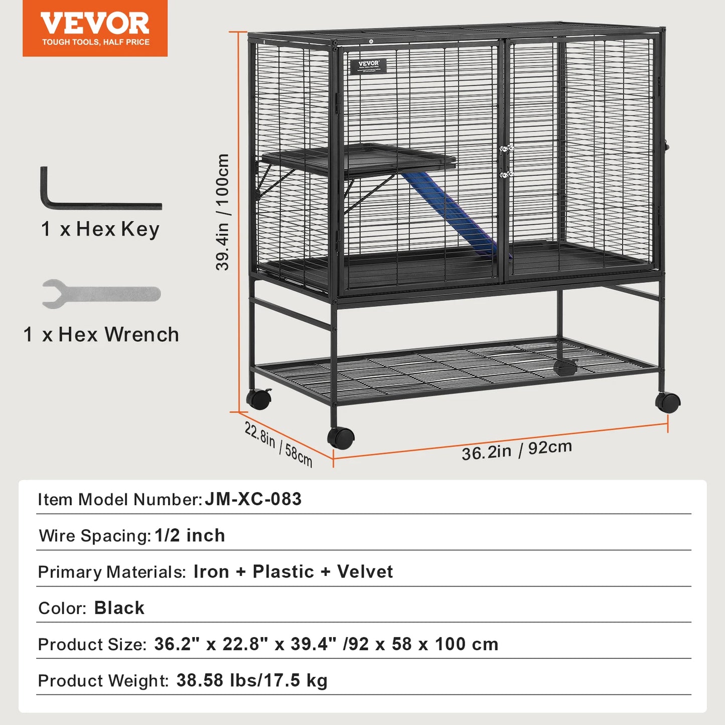 SucceBuy Rolling Metal Ferret Cage 4 Tier Critter Nation Habitat
