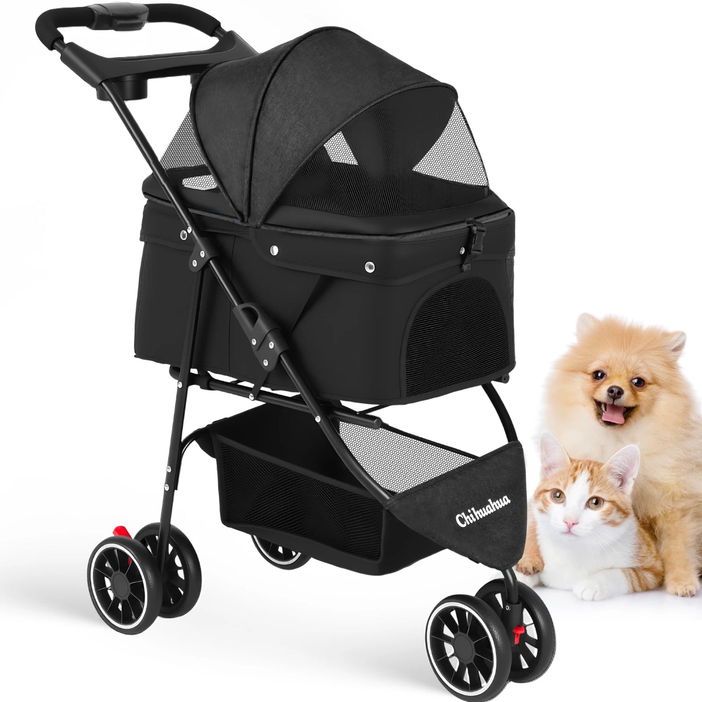 Chihuahua Pet Stroller For Small Dogs And Cats Portable Foldable