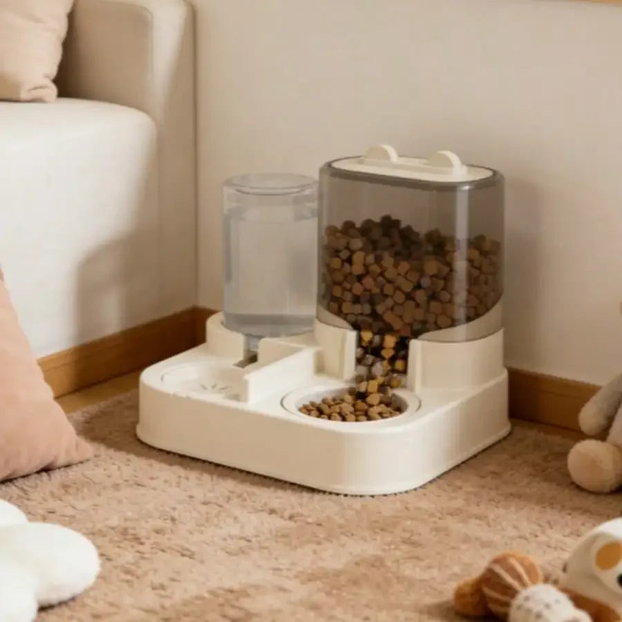 Automatic Pet Feeder And Waterer With Separation And AntiClogging