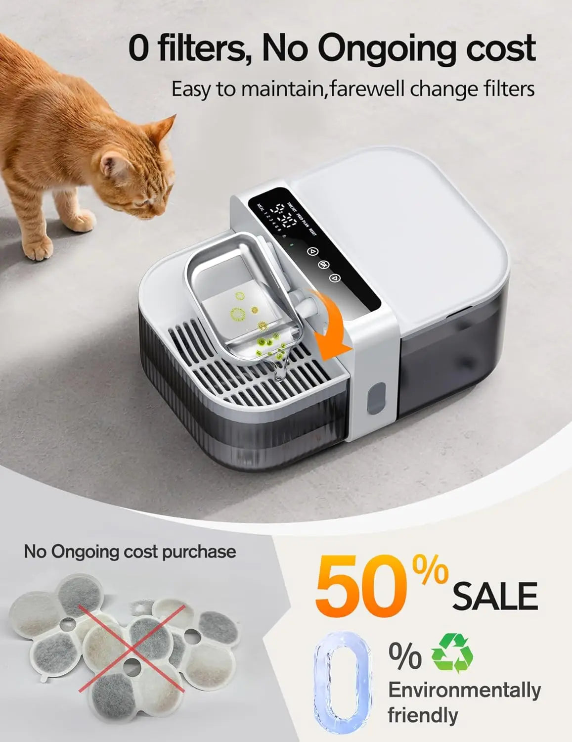 Wireless Pet Water Fountain With Flow For Cats And Dogs