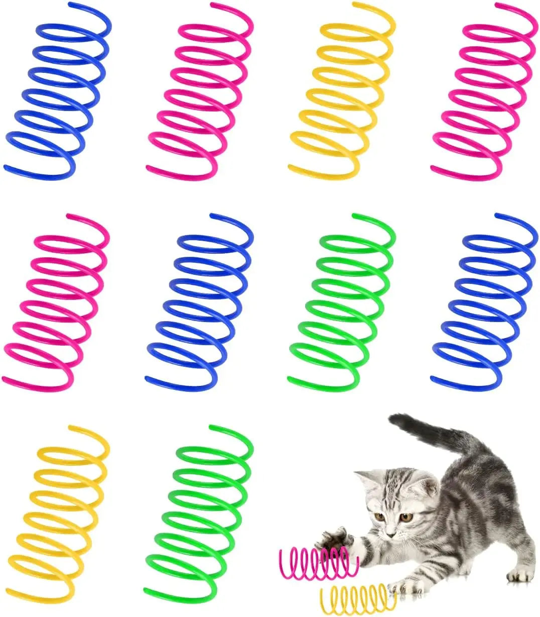 Cat Spiral Spring Toys For Indoor Cats 100 Pack Colorful