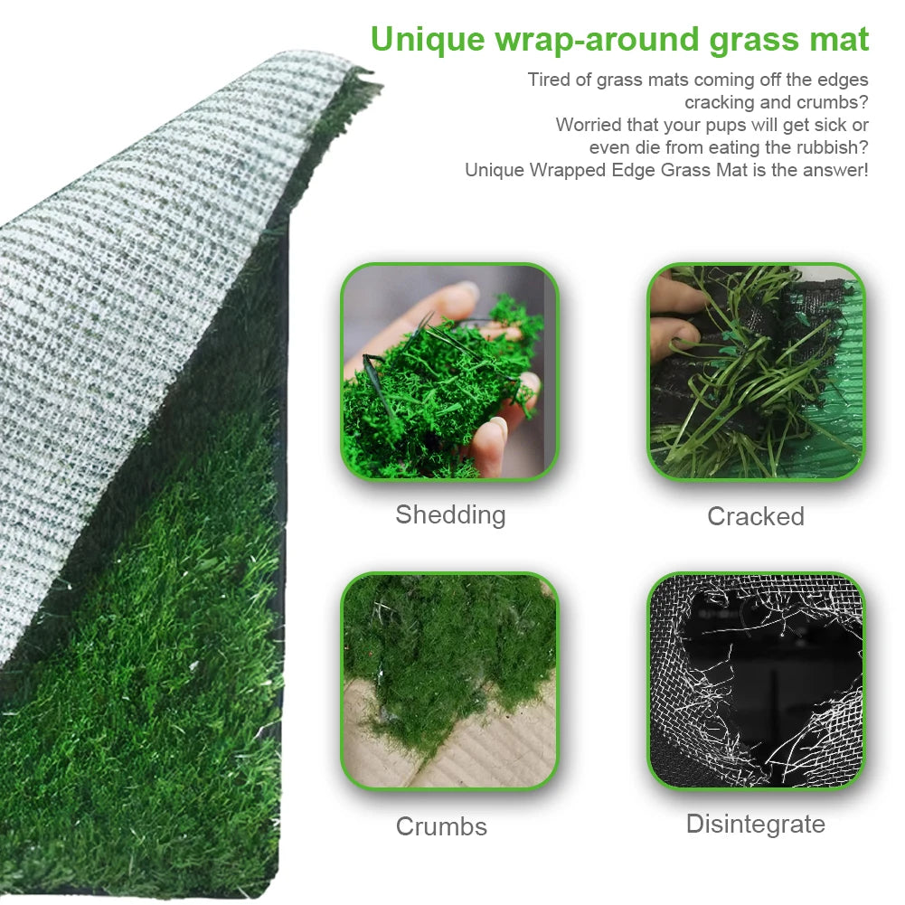 Nonedog Litter Grass Pad With Large Tray Training Pads